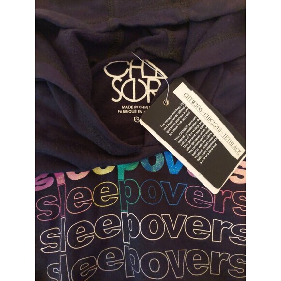 Chaser 2 Pc Lot NWT Elastic Waist Soft Leggings Hooded Cropped Sweatshirt Sz 6 - Picture 3 of 12